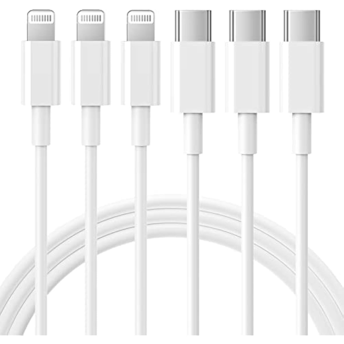 RCTech 3Pack 6FT Lightning cable MFi certified iPhone fast charger