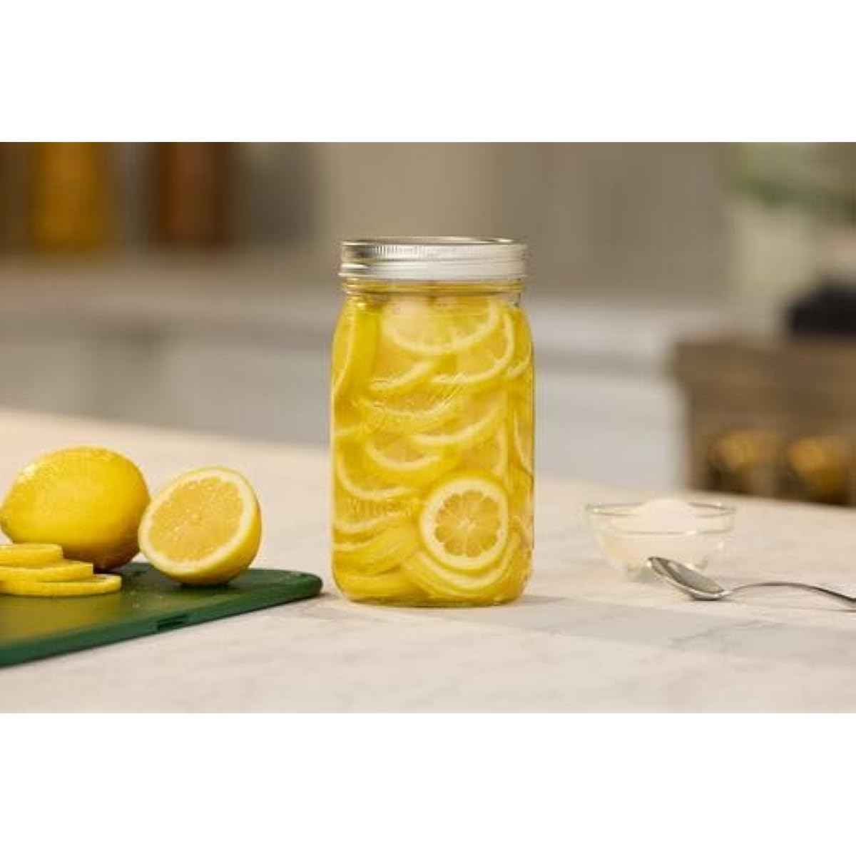 Ball Wide Mouth Glass Mason Jars with Lids and Bands, Used for Canning, Pickling, Juice, Jam, Jelly, Quart Size 32 Ounce (Pack of 2)