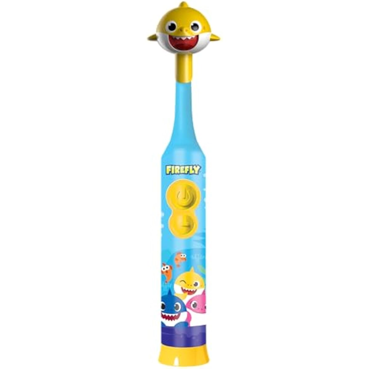 Firefly Clean N' Protect Baby Shark Toothbrush with soft bristles and anti-slip grip handle, battery included, ages 3+