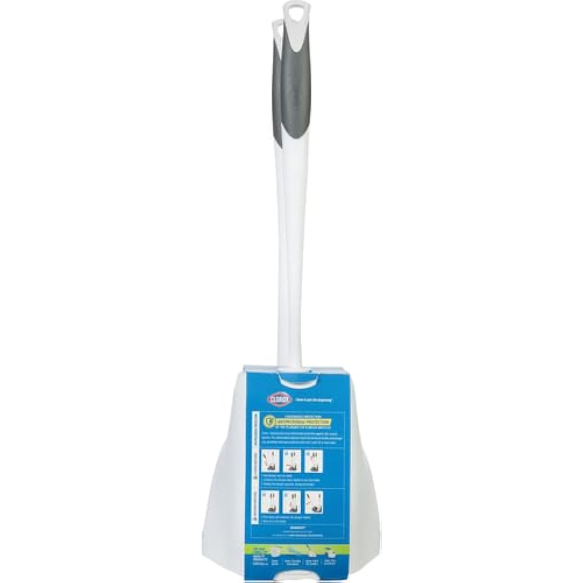 Clorox Toilet Plunger and Bowl Brush Combo with Discreet Caddy - Durable Cleaning Tools for Bathrooms