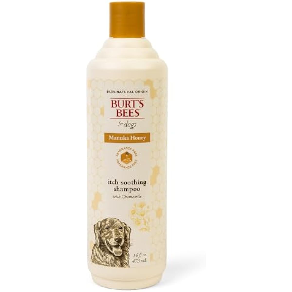 Burt's Bees for Pets Itch Relief Shampoo with Manuka Honey and Chamomile for Dogs, 16 Fl Oz
