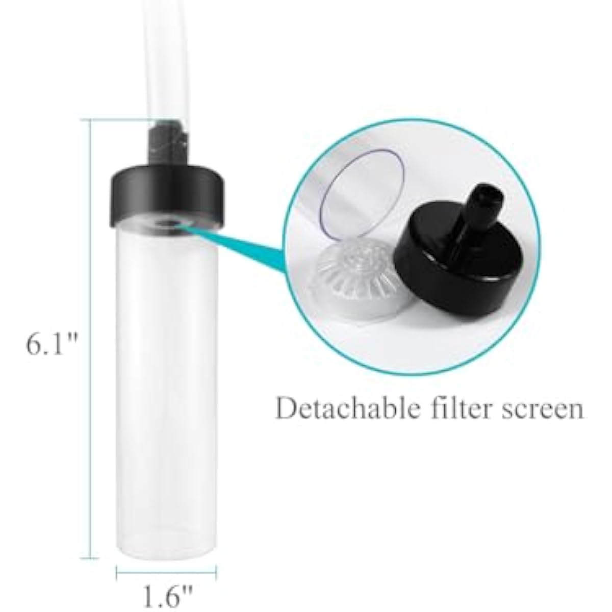 5ft long aquarium siphon vacuum cleaner for fish tank cleaning gravel and sand with durable pc hose