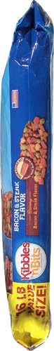 Kibbles 'n Bits Savory Bacon & Steak Adult Dog Food, 100% Complete, 16 lb. Bag