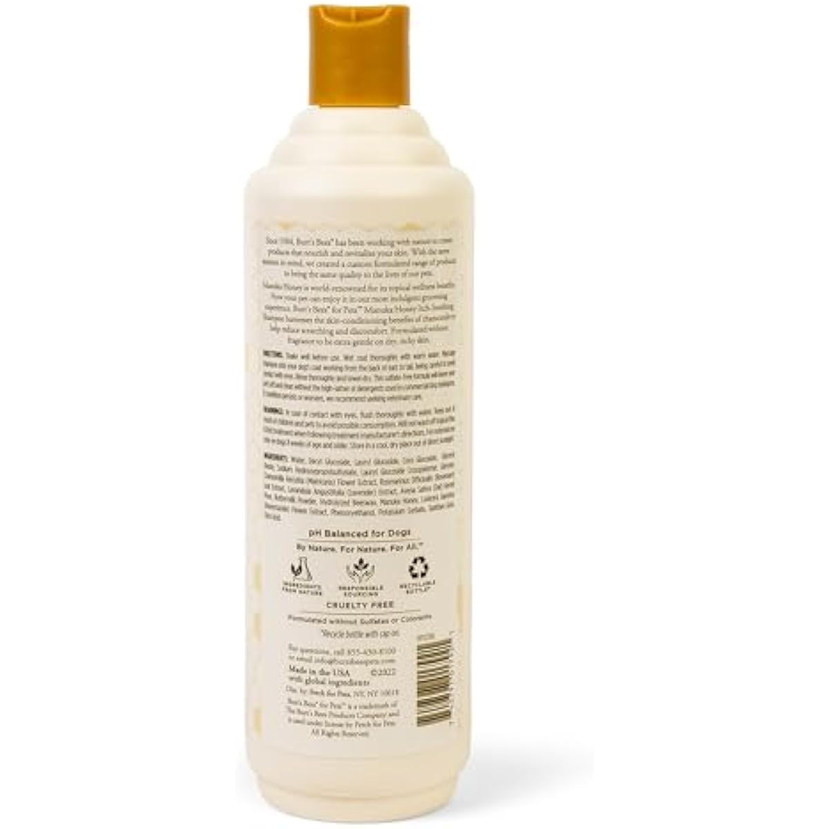 Burt's Bees for Pets Itch Relief Shampoo with Manuka Honey and Chamomile for Dogs, 16 Fl Oz
