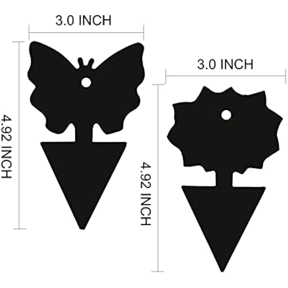 USKICH 24 Pcs Sticky Fruit Fly and Gnat Traps for Indoor Outdoor White Flies Mosquitoes Fungus Gnats Lying Insects Black