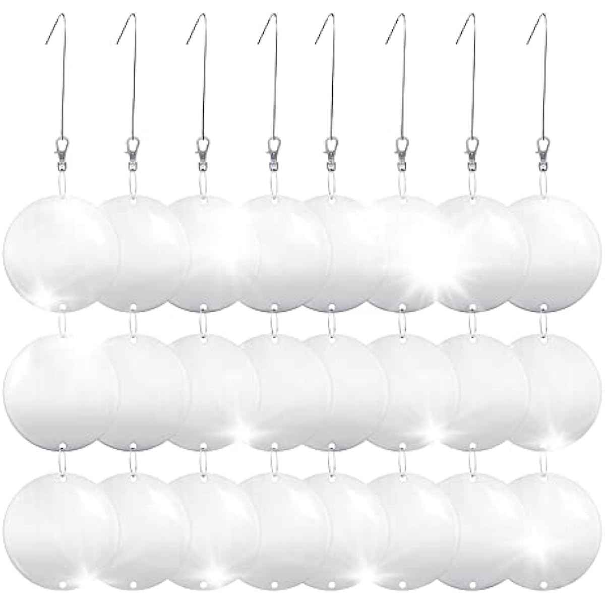 Hedoc Reflective Bird Scare Discs Set, 24PCS Large Double-Sided Bird Deterrents for Outside, Bird Reflectors to Keep Birds, Woodpeckers, Pigeons Away from House, Outdoor Garden, Patio and Yard