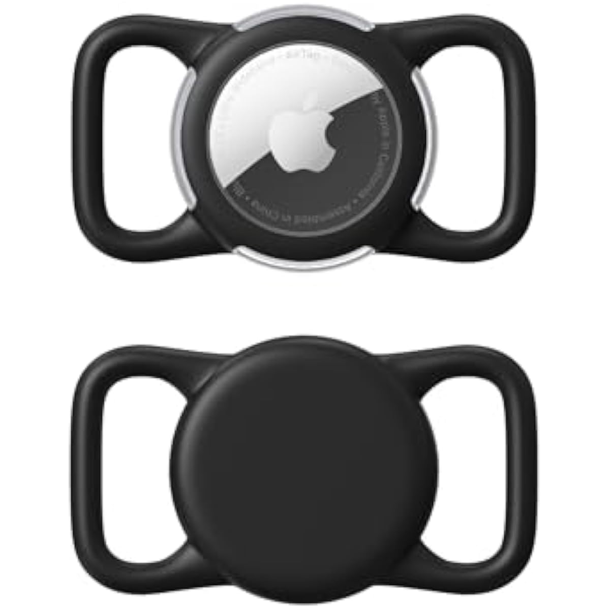 waterproof airtag holder for dog collar soft full-body protective airtag holder for dog cat collars black regular