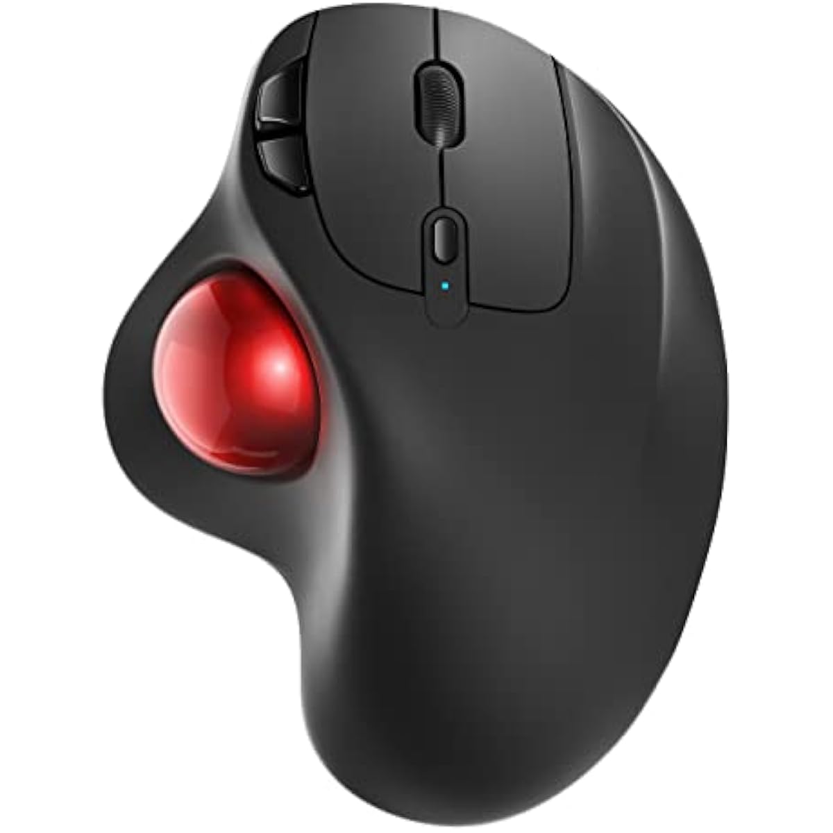 Nulea M501 wireless trackball mouse, rechargeable ergonomic, easy thumb control, precise tracking, 3 device connection, PC, laptop, Mac, Windows compatible
