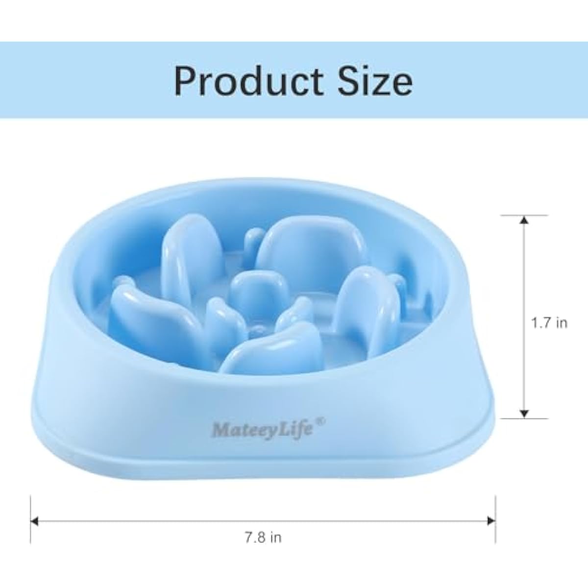 MateeyLife slow feeder dog bowls, 2PCS, anti-choking puzzle dog food bowls, anti-slip interactive feeding slow down eating for medium breeds