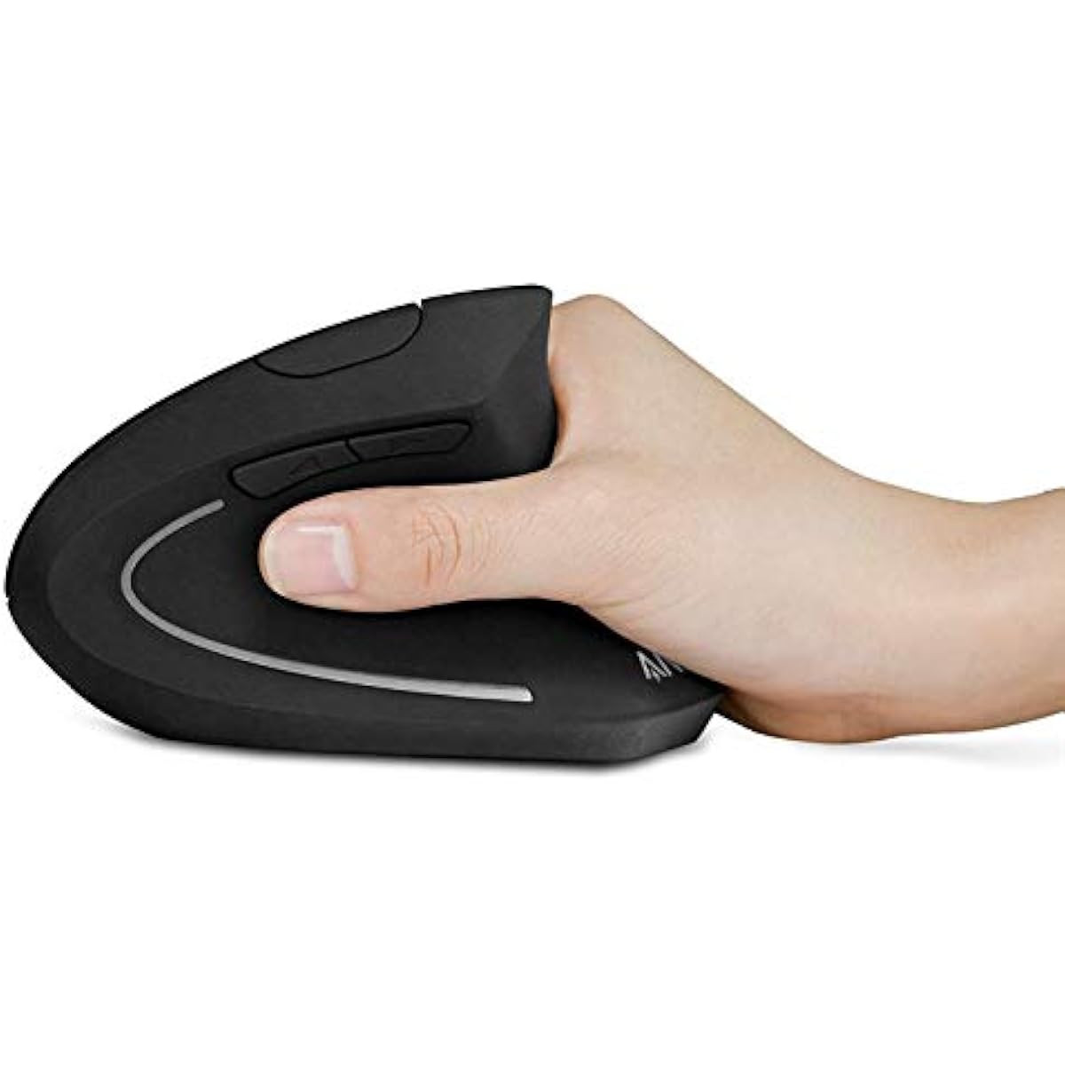 Anker 2.4G Wireless Vertical Ergonomic Optical Mouse for Work, Multi-Device Connectivity, 800/1200 /1600 DPI, 5 Buttons for Laptop, Desktop, PC - Black