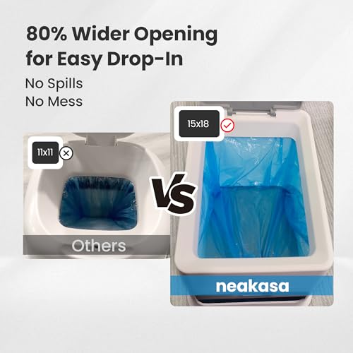 Neakasa 9.2L PooGuard Litter Disposal Bin with Viewing Window and 4-Month Refill Bag, white