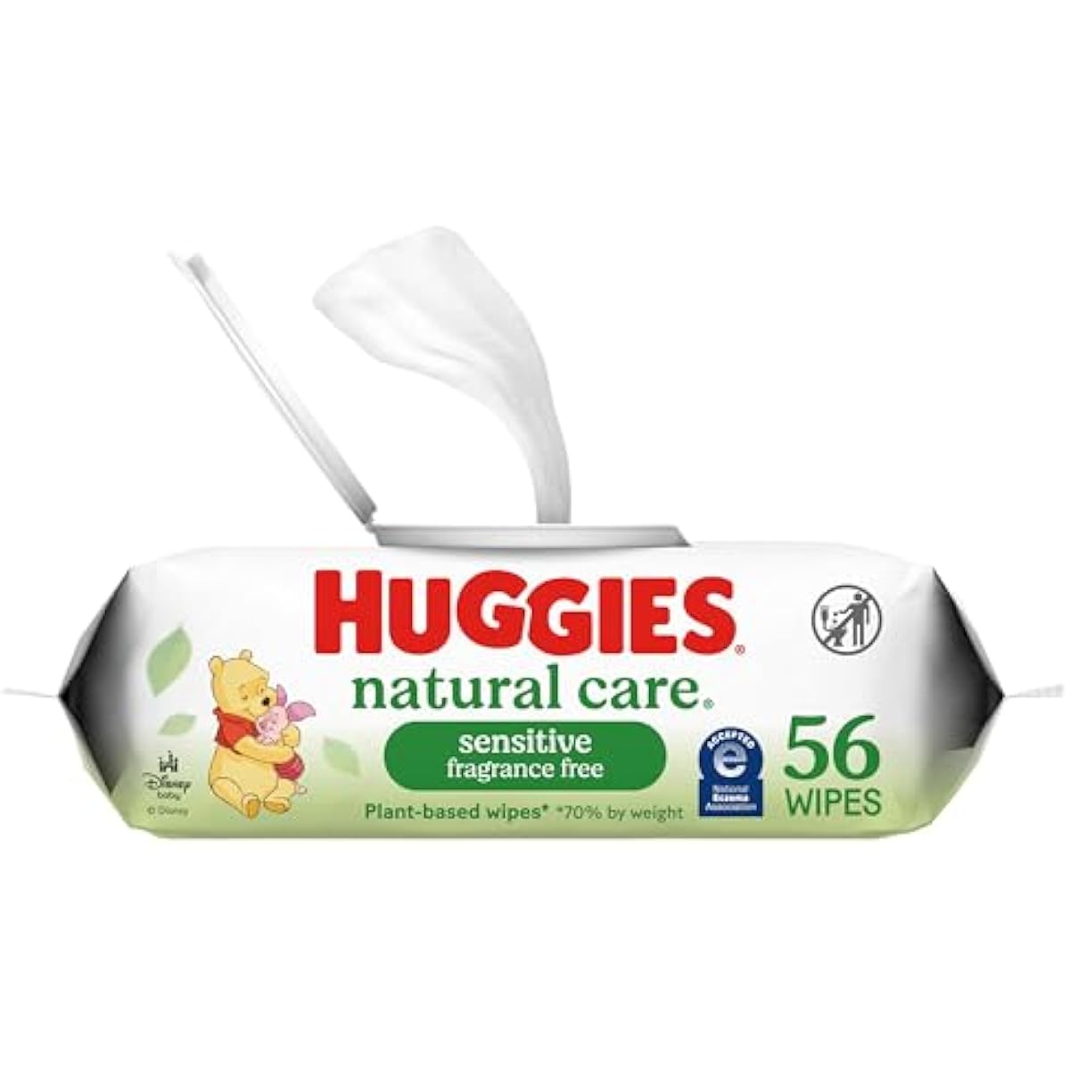 Huggies unscented baby wipes, 99% purified water, 56-count, 1 flip-top pack, hypoallergenic, fragrance free