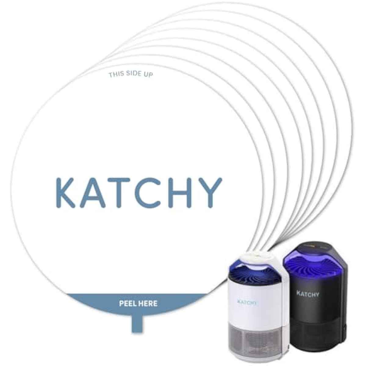 Katchy Original and Midnight Glue Board Refills (8 Pack) - Indoor Insect Trap Glue Board Refills for Mosquito, Gnat, Moth, Fruit Flies - Non-Zapper Traps for Buzz-Free Home