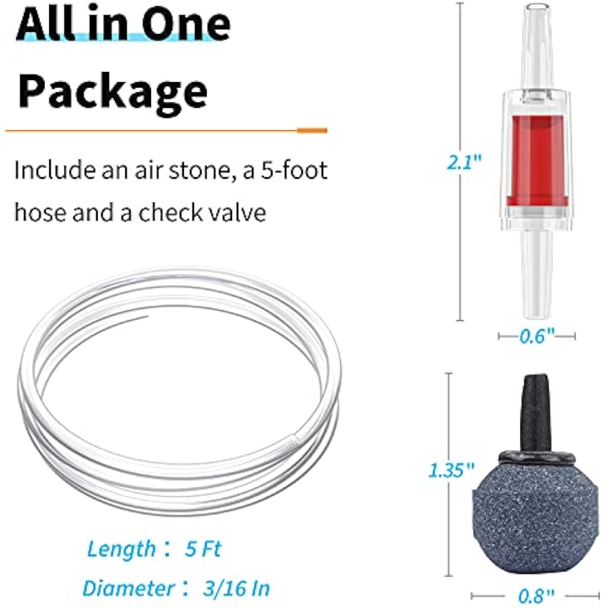 pawfly compact air pump quiet 15-40 gph oxygen aerator for 3-20 gallon buckets and fish tanks