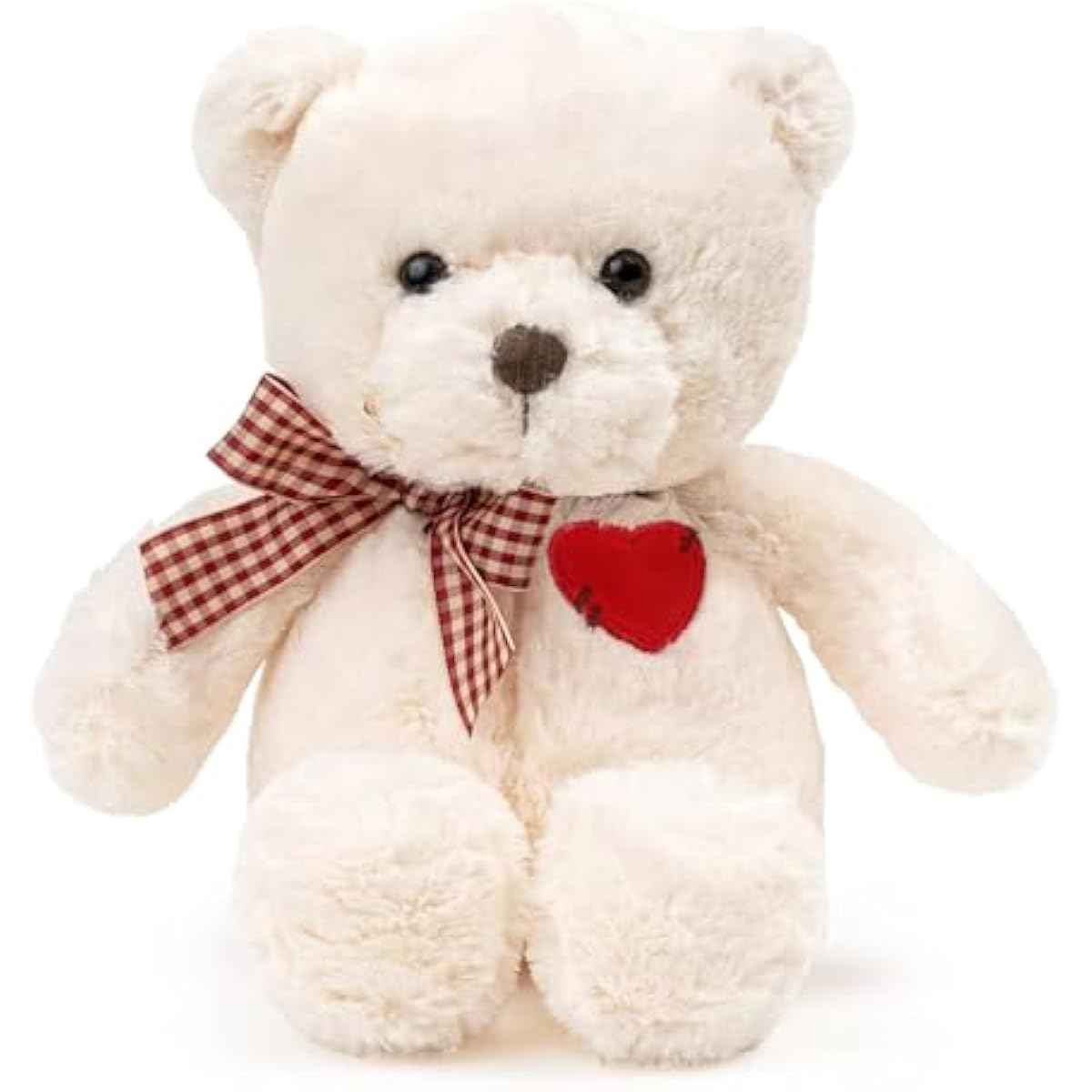 Small Teddy Bear with Heart Cute Brown Teddy Bear Stuffed Animal Soft Stuffed Bear Plush Bear Plushie Toys Gifts for Girlfriend Boyfriend Kid