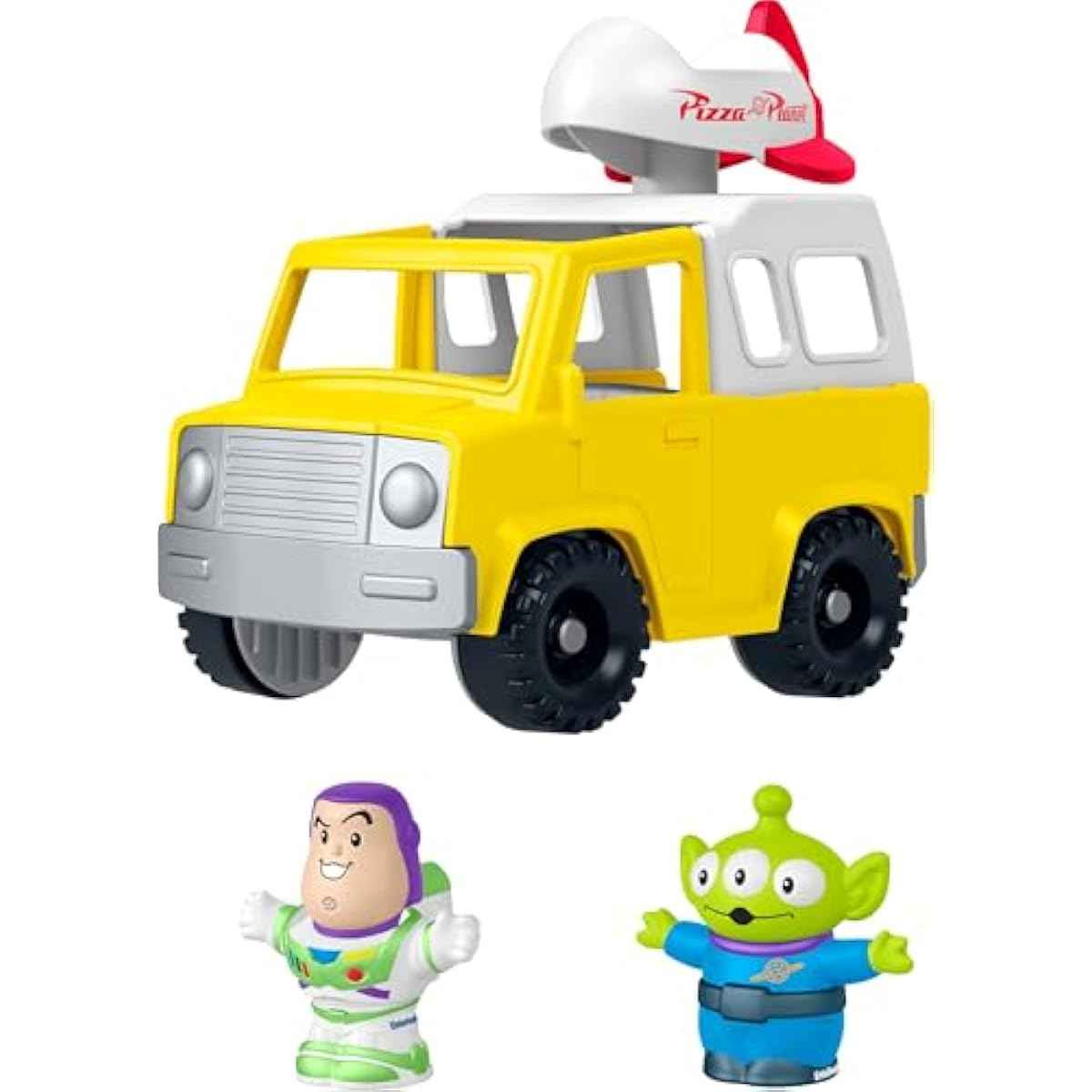 Fisher-Price Little People Toddler Toy Disney & Pixar Toy Story Pizza Planet Truck with Buzz Lightyear & Alien Figures for Kids Ages 18+ Months
