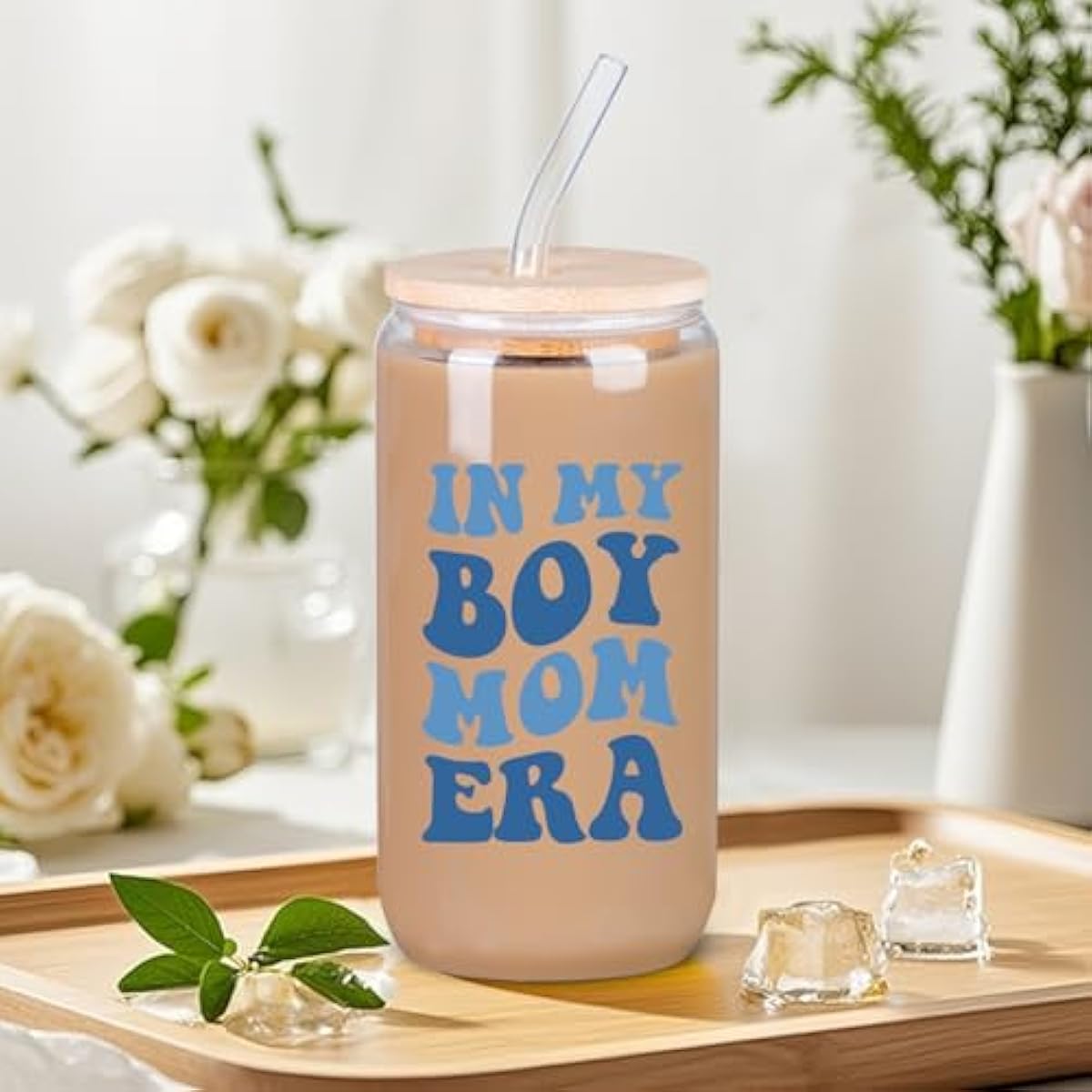 New Mom Gift Basket for Boy Mom, Postpartum Care Package with Boy Mom Drinking Cup and Bunny Lovey Blanket
