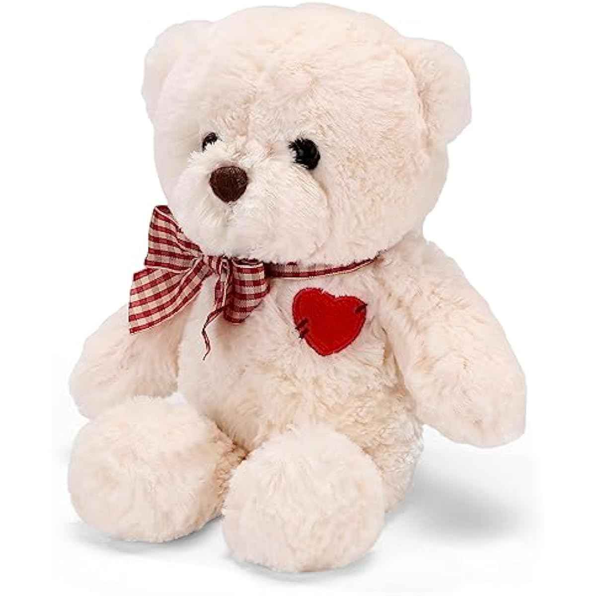 Small Teddy Bear with Heart Cute Brown Teddy Bear Stuffed Animal Soft Stuffed Bear Plush Bear Plushie Toys Gifts for Girlfriend Boyfriend Kid