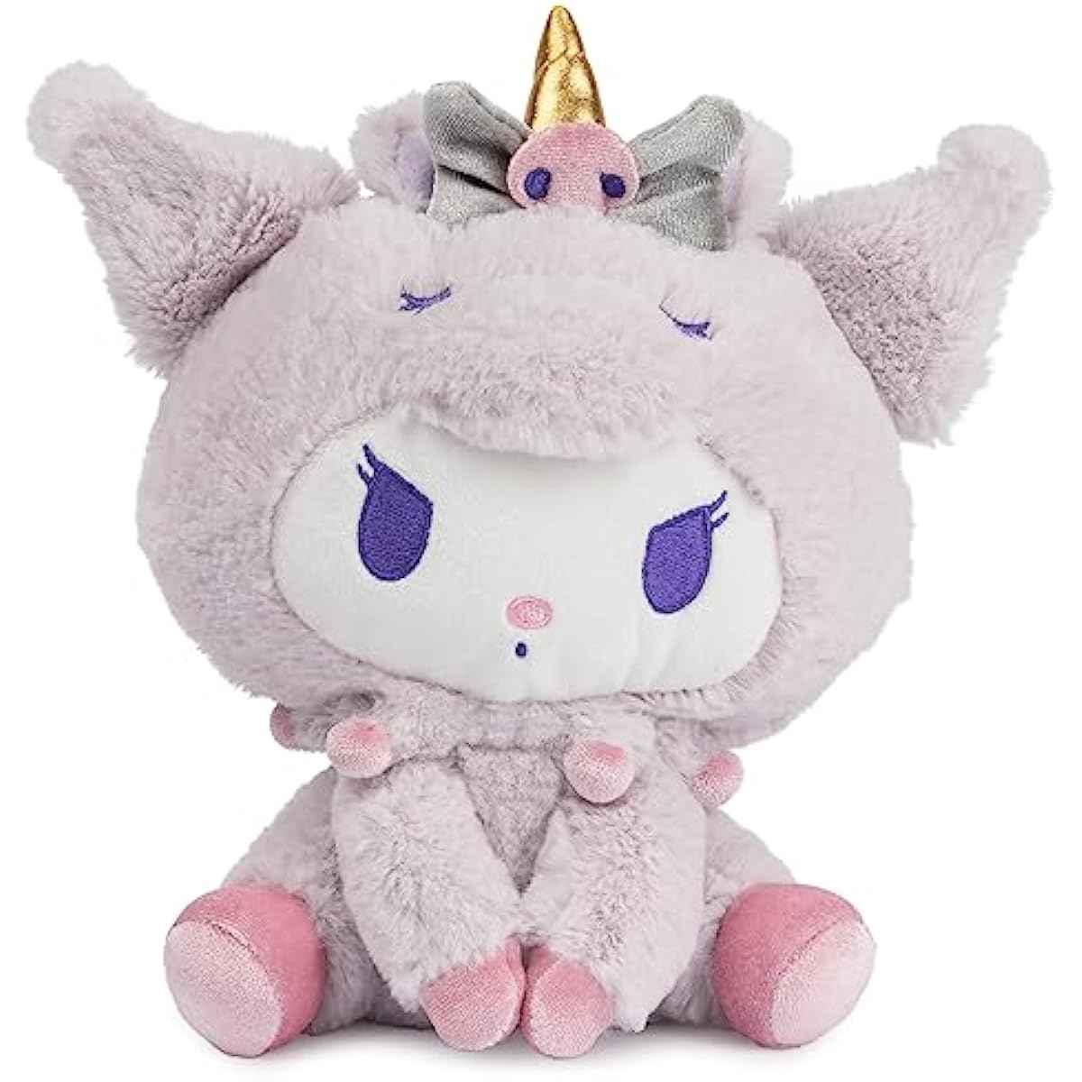 GUND Sanrio Kuromi Unicorn Plush Toy, Premium Stuffed Animal for Ages 1 and Up, Purple, 6”