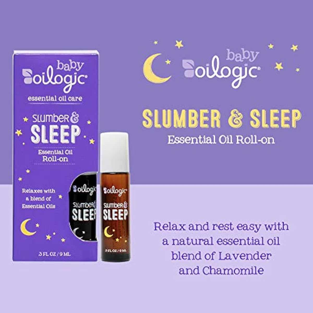 oilogic slumber & sleep roll-on essential oil for babies & toddlers gentle aromatherapy safe pediatrician-tested .3 fl oz