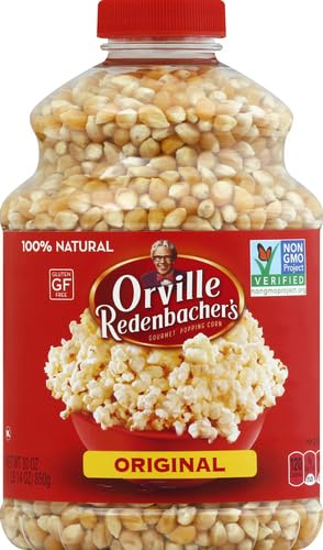 orville redenbacher's gourmet popcorn kernels original yellow 30 oz jar 4g fiber per serving
