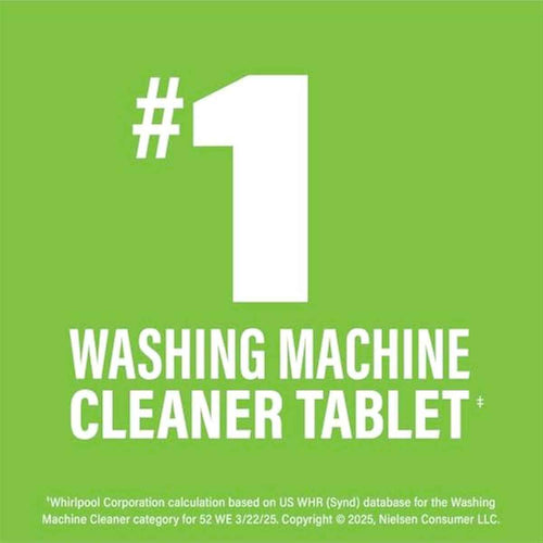 Affresh Washing Machine Cleaner, Helps Power Away Odor Causing Bacteria & Grime Deep Inside Pump, Valve & Hoses, 6 Time Release Tablets, 6 Month Supply