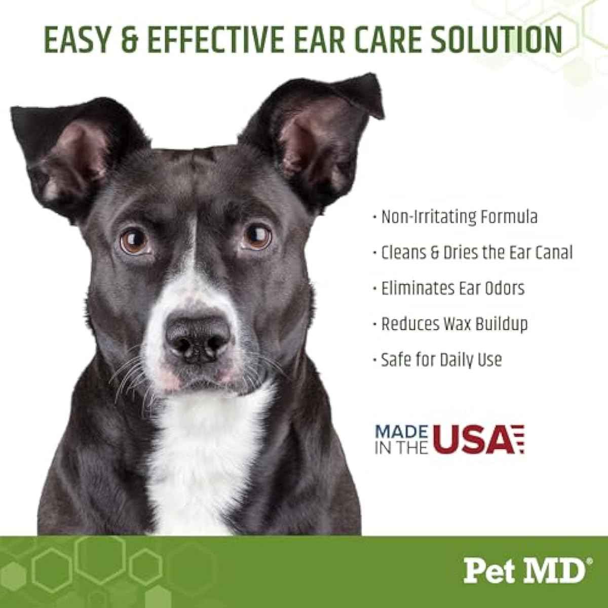 Pet MD - Dog Ear Cleaner Wipes - Otic Cleanser for Dogs to Stop Ear Itching, and Infections with Aloe and Eucalyptus - 100 Count