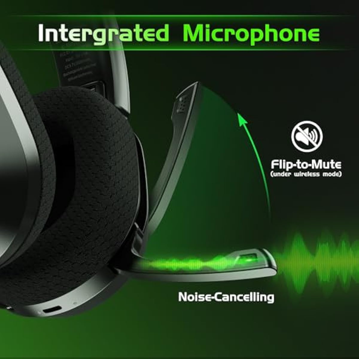 Black wireless gaming headset for Xbox Series X/S, Xbox One, PS5, PC, and Mac with Bluetooth 6.0 and flip-to-mute noise-canceling mic