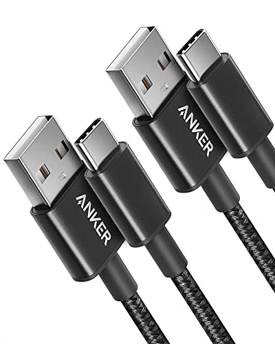 anker 2-pack usb a to usb c cable for iphone 17 series, samsung galaxy s10 and more (black, 3ft)