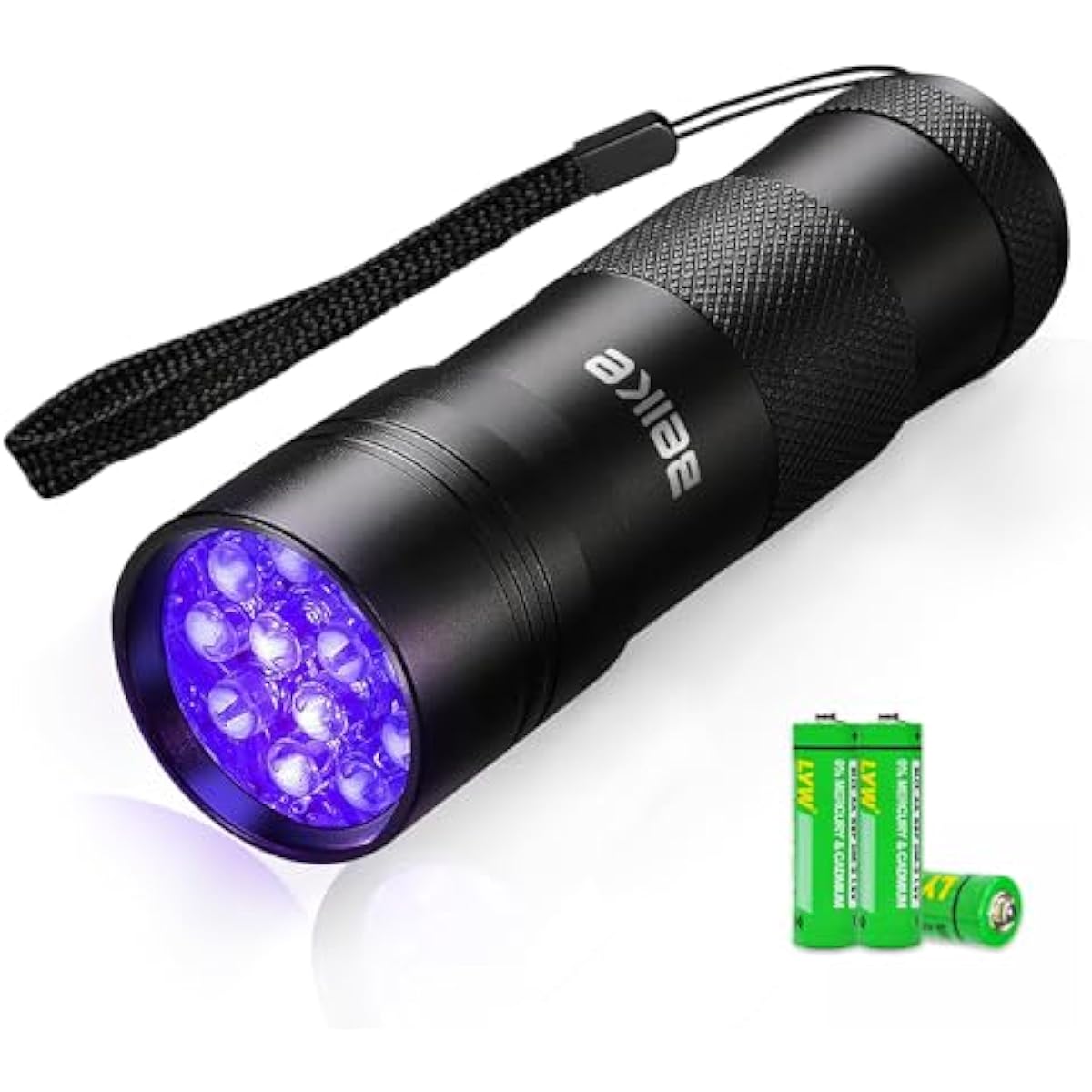 Blacklight Flashlight UV 12-LED Small Portable Mini for Hidden Stain Detection and Pet Urine