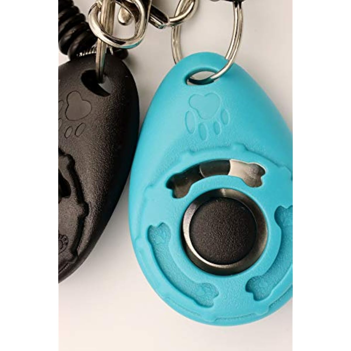 Pet Training Clicker with Wrist Strap - Dog Training Clickers (New Black + Blue)