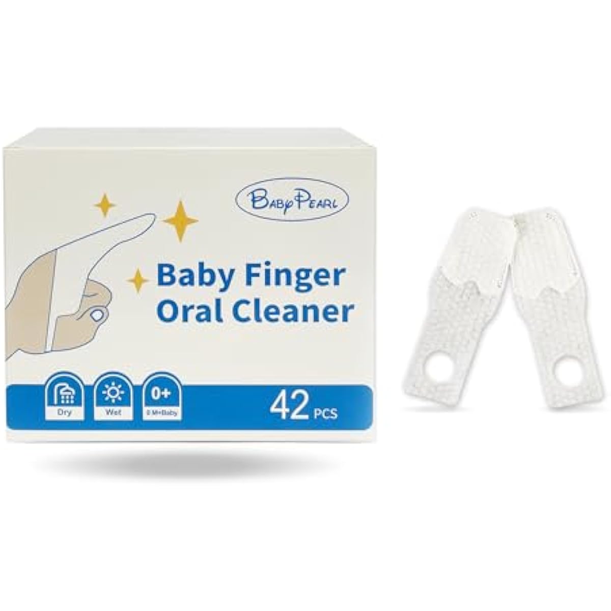 Baby Tongue Cleaner Newborn Finger Toothbrush, 42-Count Disposable Oral Care for 0-36 Months Toddler Teeth and Gums