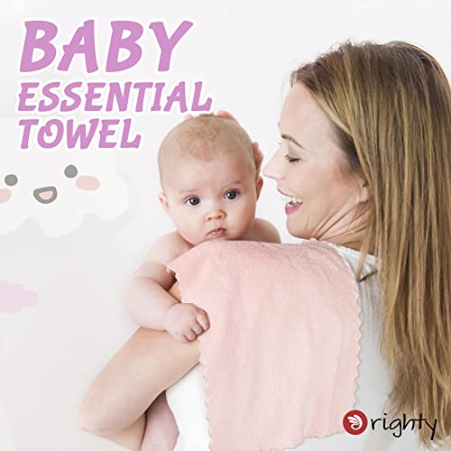Orighty 20x10 inch coral fleece baby burp cloths, highly absorbent and ultra soft for newborns, 8-pack