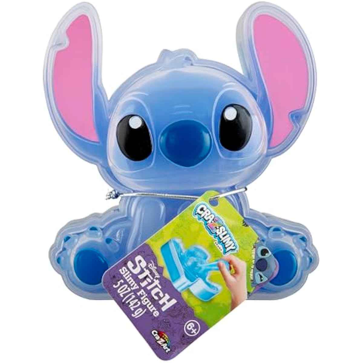 CRA-Z-Slimy Stitch Slime Toy- Glossy, Stretchy, Super Soft, Smooth Blue Stitch Slime with Stitch Shaped Confetti Mix-Ins for Boys and Girls, Lilo and Stitch Kids Toy Gift