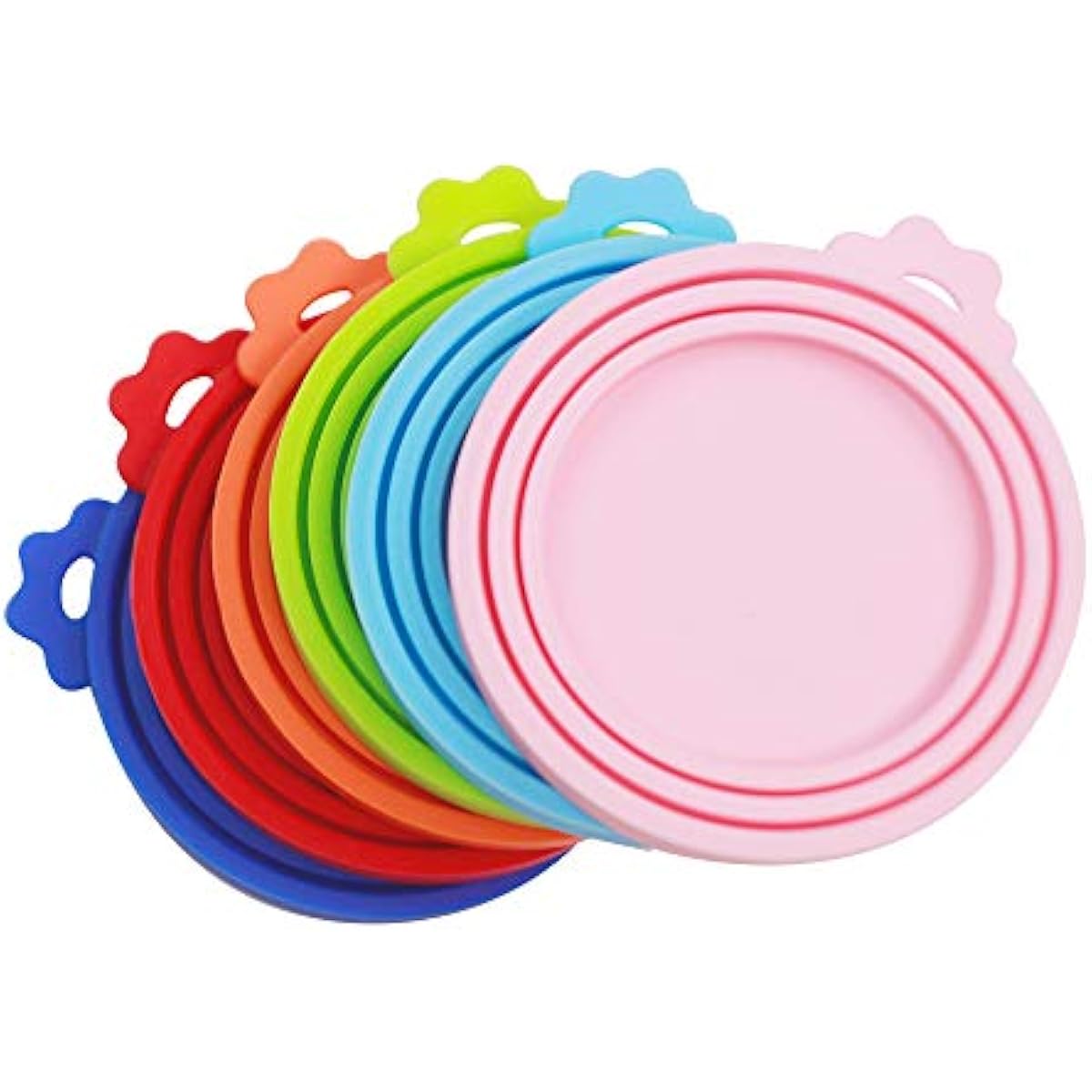 6 packs Pet Food Can Lids, Food Safe BPA-Free & Dishwasher Safe, Can Covers Most Standard Size Dog and Cat Can Tops