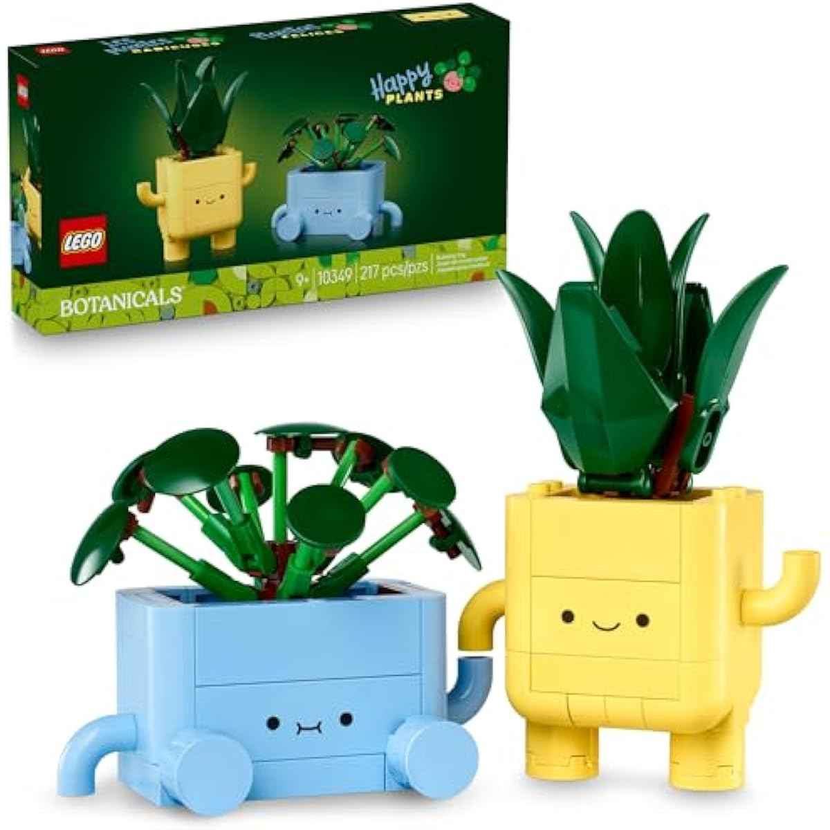 LEGO Botanicals Happy Plants Building Toy for Kids, Girls, and Boys 9+ - Playroom Decor for Desk or Shelf - Birthday Gift Idea for Young Gardeners - Artificial Indoor Plant for Play & Display - 10349