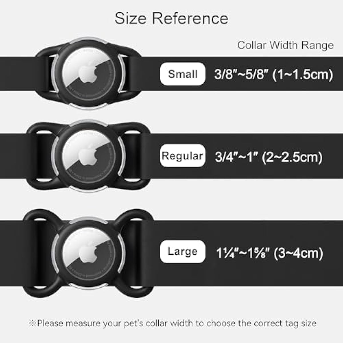waterproof airtag holder for dog collar soft full-body protective airtag holder for dog cat collars black regular