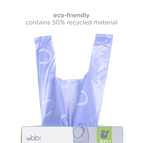 Ubbi Lavender Scented Disposable Diaper Sacks, Easy-To-Tie Tabs, 200 Count