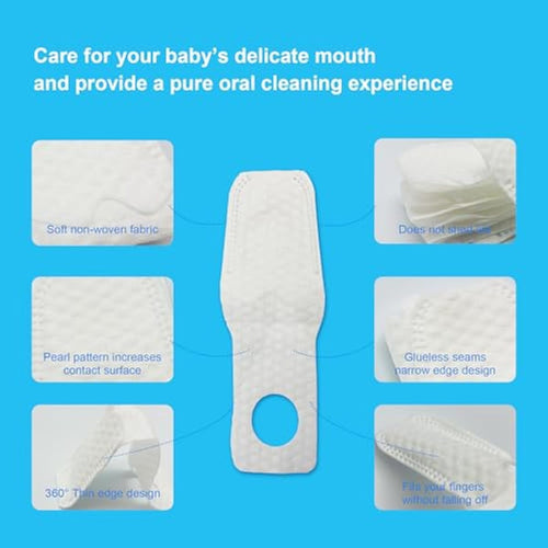 Baby Tongue Cleaner Newborn Finger Toothbrush, 42-Count Disposable Oral Care for 0-36 Months Toddler Teeth and Gums