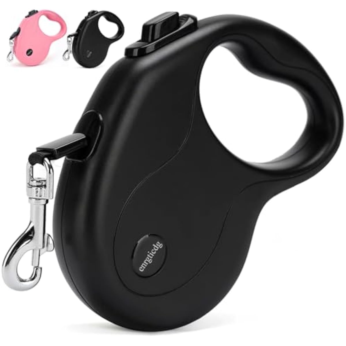 16ft retractable dog leash for small to medium dogs and cats up to 50lbs with stainless steel spring strong nylon tape and one-handed brake