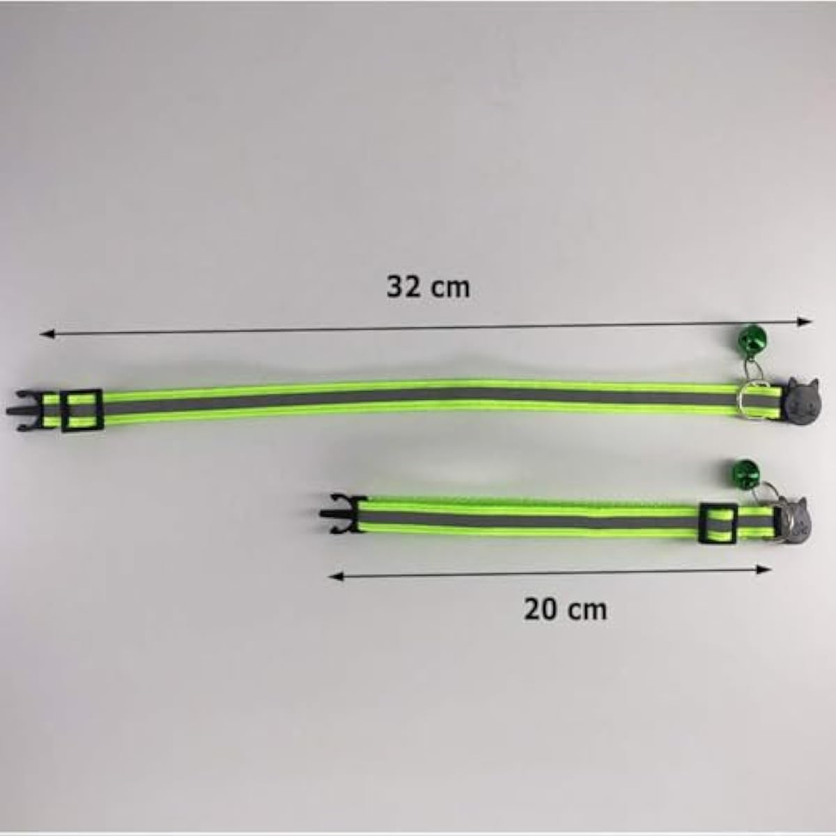 Nylon 6 Pack Reflective Cat Collar with Bell and Breakaway Buckle Adjustable 19-32cm Mixed Colors