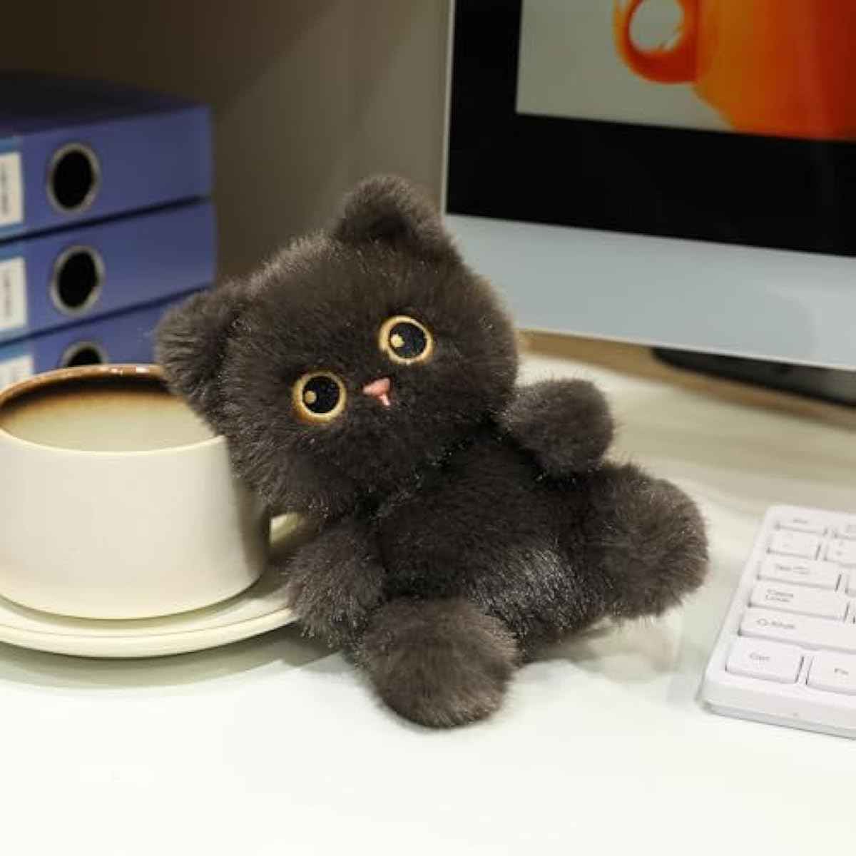 Ditucu Cat Stuffed Animals Cute Soft Plush Dolls Small Plushies Toys Gifts for Kids Grey 6 inch