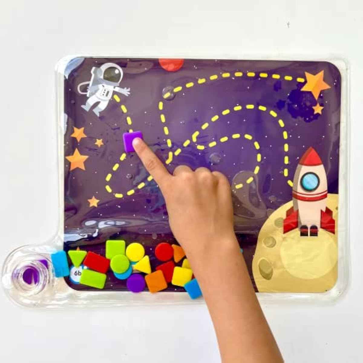 hand2mind Colors and Shapes Sensory Pad, Fine Motor Skills Toys for 3 Year Old, Sensory Toys for Sensory Play, Occupational Therapy Toys, Calming Toys for Kids, Shape Sorting Toy, Calm Down Corner