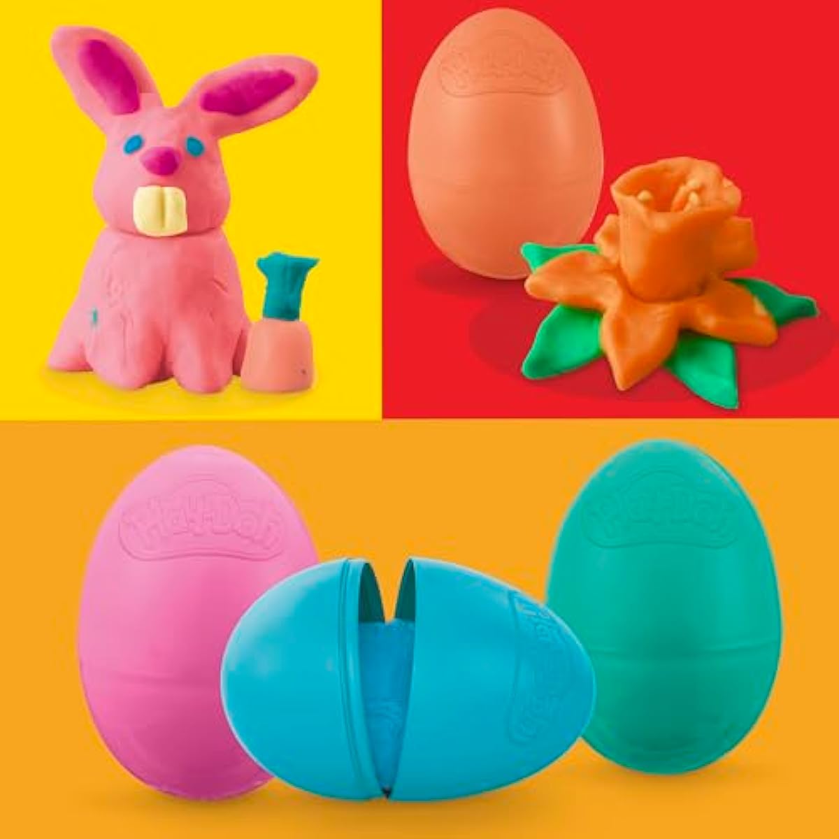 Play-Doh Eggs 24-Pack, Dinosaur & Dragon Egg Hunt Toys, Modeling Compound for Birthday Gifts & Party Favors, Easter Basket Stuffers, Kids Ages 2 and Up (Amazon Exclusive)
