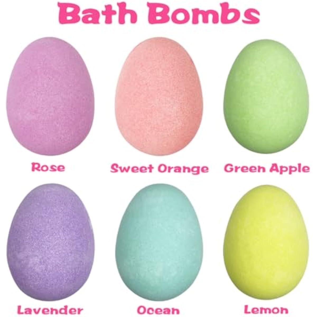Jofan 6 Pack Easter Bubble Bath Bombs with Easter Squishy Toys Inside for Kids Girls Boys Easter Basket Stuffers Gifts