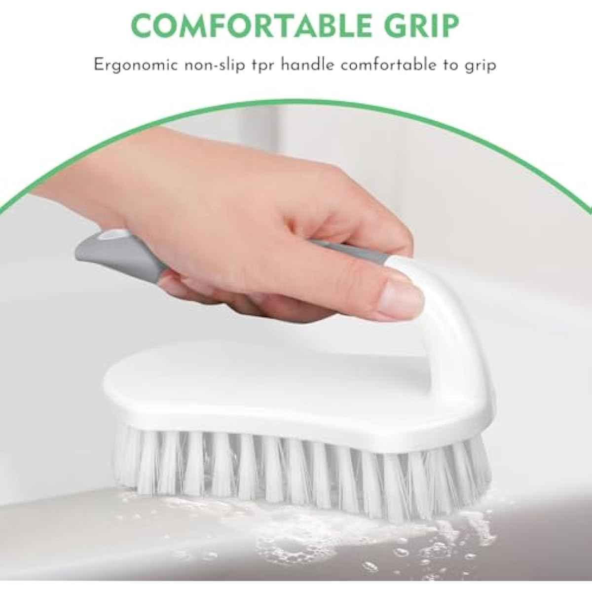 SetSail Scrub Brush, Heavy-Duty Scrub Brushes for Cleaning with Stiff Bristles Cleaning Brush for Shower, Bathroom, Carpet, Kitchen and Bathtub Scrubber - 2 Pack