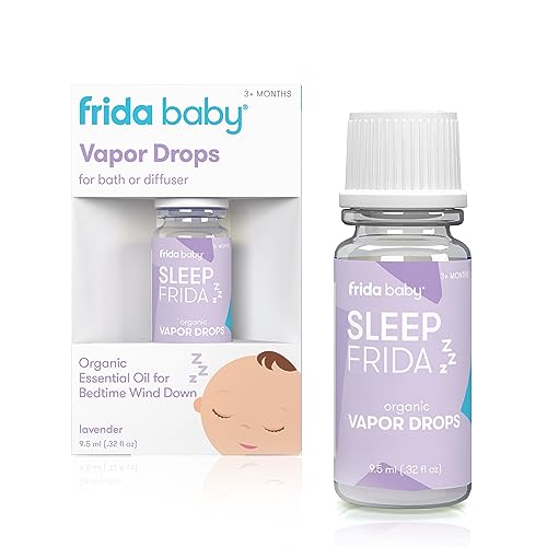 Frida Baby lavender essential oil bath drops, natural sleep vapor for relaxing bedtime aromatherapy