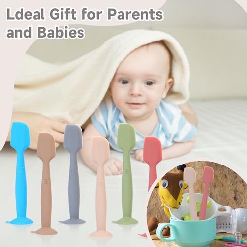 Red, Green, and Grey Baby Diaper Cream Spatula Applicators 3 Pack Soft Silicone