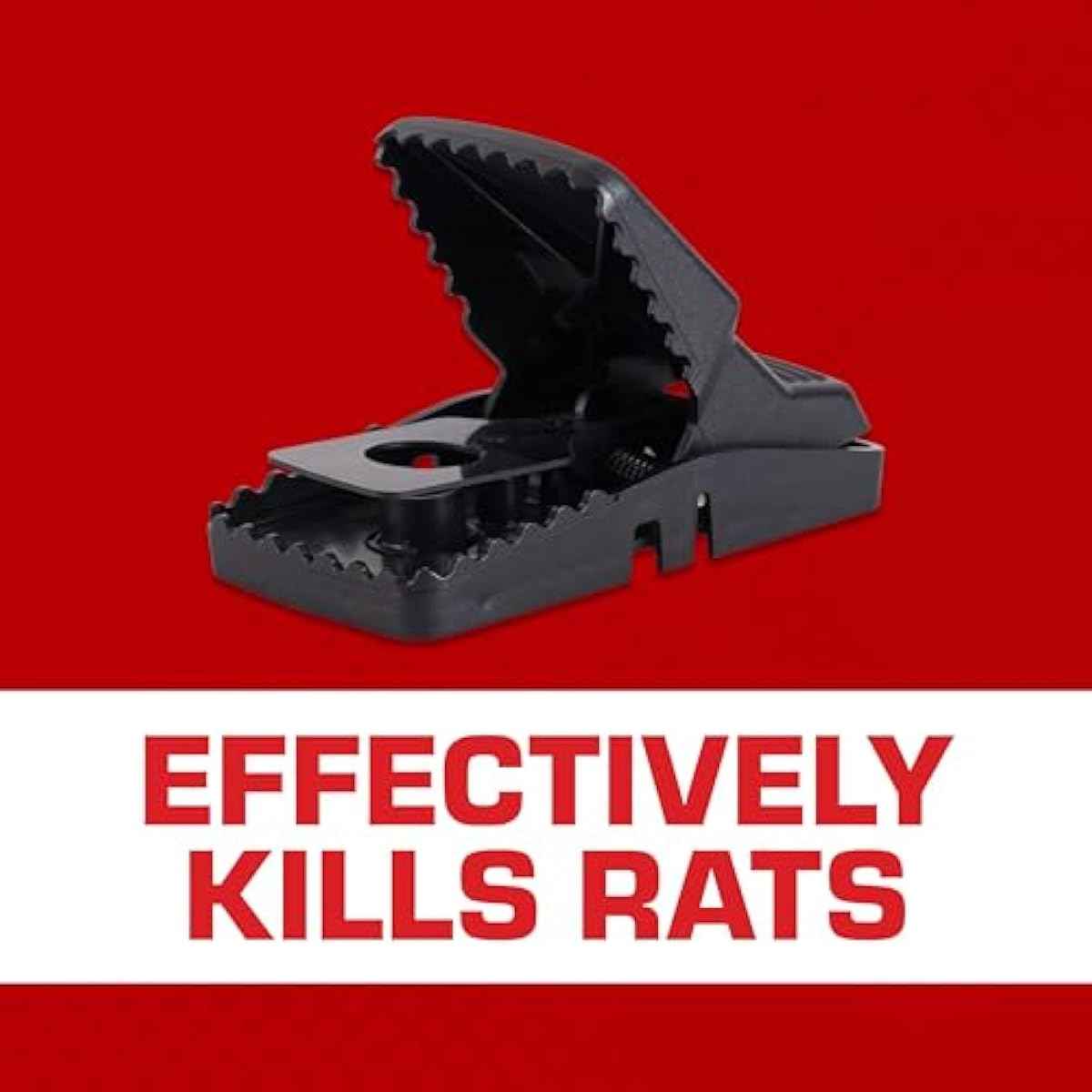 Tomcat Rat Snap Trap, 1 Rat Size Trap - Reusable - Effectively Kill Rats - Ideal for Home and Farm Use