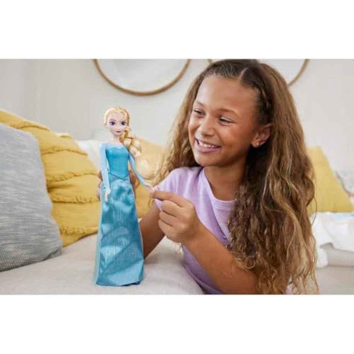 Mattel Disney Princess Dolls, Elsa Posable Fashion Doll with Signature Clothing and Accessories, Disney's Frozen Movie Toys